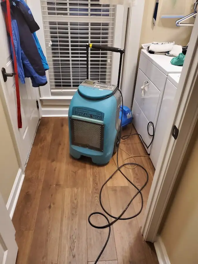 Commercial dehumidifier deployed for Flood Damage Cleanup in Lakeside